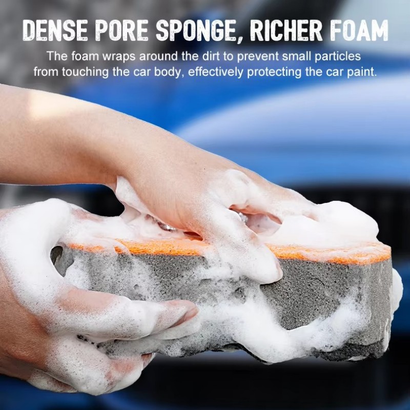Introduzione alla spugna per auto gialla da Master Clean