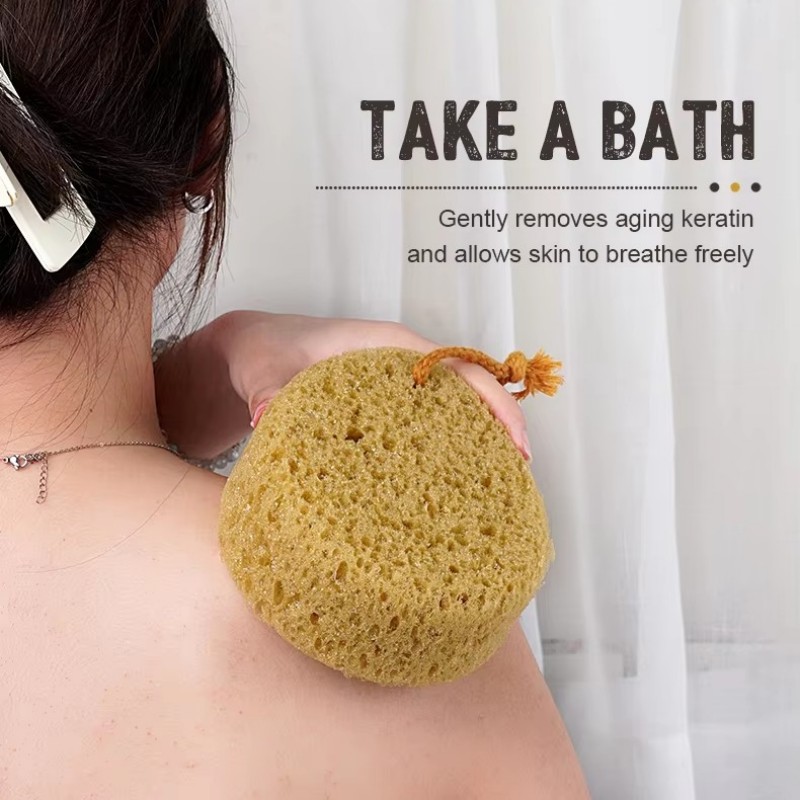 Spugna per doccia da bagno colorata con alghe a nido d'ape