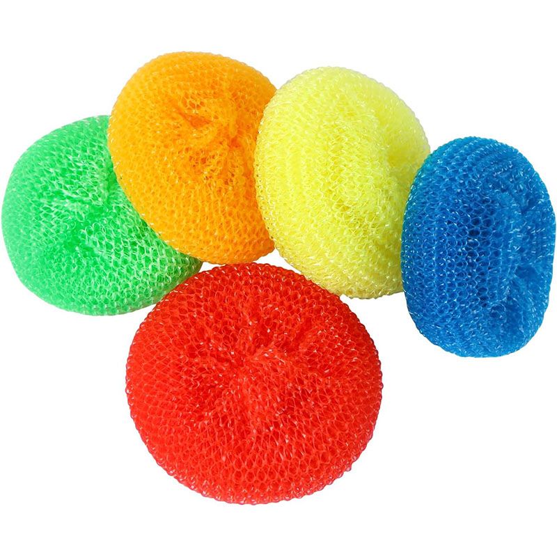 Paglietta per la pulizia del bagno in plastica colorata