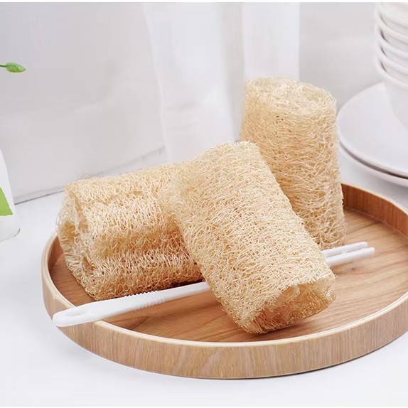 Spazzola per tazza di luffa naturale per assistente alla pulizia della cucina