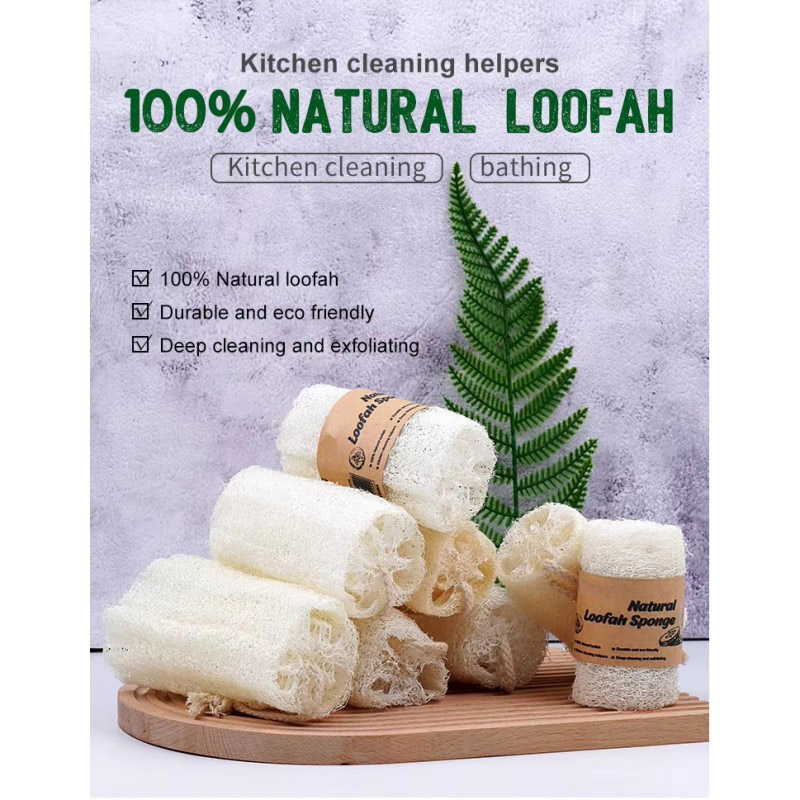 Luffa Pad spugna per la pulizia della cucina per piatti