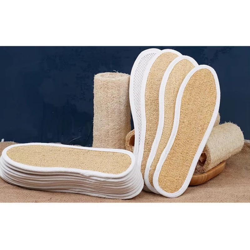 Imbottitura per scarpe con soletta in luffa traspirante naturale