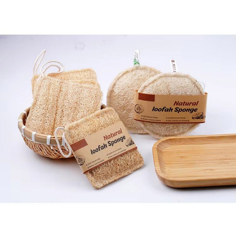 Spazzola di luffa organica per lavare i piatti